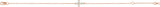 14K Gold Round Natural White Opal Sideways Cross Bracelet - Rose Gold - view 2