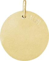 14K Gold Round Natural Diamond Posh Mommy® Initial Necklace or Pendant - Yellow Gold - view 3