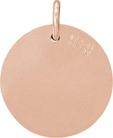 14K Gold Round Natural Diamond Posh Mommy® Initial Necklace or Pendant - Rose Gold - view 4