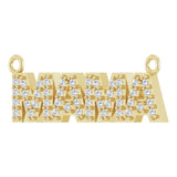14K Gold Round Lab-Grown Diamond Accented "Mama" Necklace - Yellow Gold - view 2