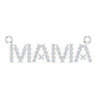 Platinum Round Natural Diamond Accented "Mama" Necklace