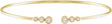 14K Gold Round Natural Diamond Accented Cuff Bracelet – 2.8mm Stones - Yellow Gold