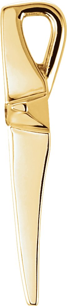 14K Gold Round Natural Diamond Solitaire Cross Pendant – 0.025 CTW - Yellow Gold - view 2