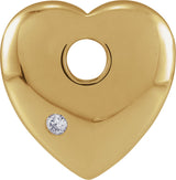 14K Gold Round Natural Diamond Heart Pendant – 0.03 CTW