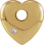 14K Gold Round Natural Diamond Heart Pendant – 0.03 CTW