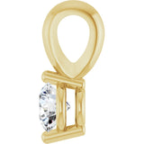 14K Gold Round Lab-Grown Diamond Solitaire Pendant – up to 1/10 CTW - Yellow Gold - view 3