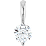 Platinum Round Natural Diamond Solitaire Pendant – up to 1/10 CTW