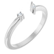 Platinum Natural Diamond Negative Space Ring III
