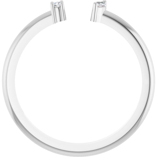 Platinum Natural Diamond Negative Space Ring III - view 2