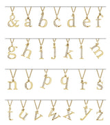 14K Gold Round Natural Diamond Initial Necklace or Pendant – up to 0.025 CTW - Rose Gold - view 3