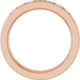 14K Gold Lab-Grown Diamond Channel-Set Seven-Stone Band - Rose Gold - view 12