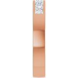 14K Gold Lab-Grown Diamond Channel-Set Seven-Stone Band - Rose Gold - view 14