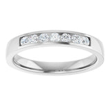 14K Gold Lab-Grown Diamond Channel-Set Seven-Stone Band - White Gold - view 13