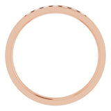 14K Gold Lab-Grown Diamond Channel-Set Seven-Stone Band - Rose Gold - view 12
