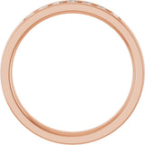 14K Gold Lab-Grown Diamond Channel-Set Seven-Stone Band - Rose Gold - view 12