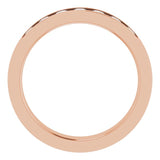 14K Gold Lab-Grown Diamond Channel-Set Seven-Stone Band - Rose Gold - view 12