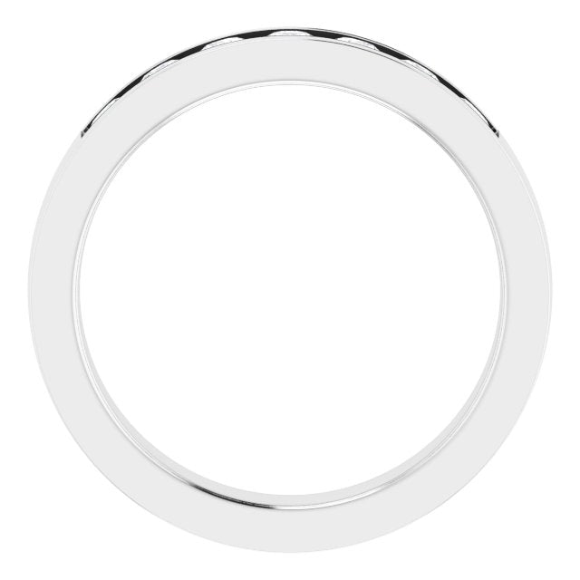 14K Gold Lab-Grown Diamond Channel-Set Seven-Stone Band - White Gold - view 12