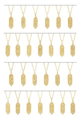 14K Gold Round Natural Diamond Initial Necklace - Rose Gold - view 2