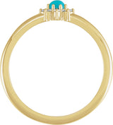 Platinum Round Natural Citrine Halo-Style Ring – 3mm Stones - view 4