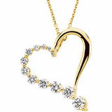 14K Gold Journey Heart Necklace - Yellow Gold