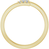 14K Gold Straight Baguette Natural Diamond Stackable Ring – 3x1.5mm - Yellow Gold - view 2