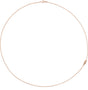 14K Gold Round Natural Diamond Off-Center Angel Wing Necklace - Rose Gold