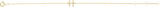 14K Gold Round Natural Diamond Initial Bracelet - Yellow Gold - view 4