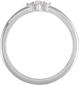 Platinum Round Natural Diamond Halo-Style Ring – 3mm Stones - view 2