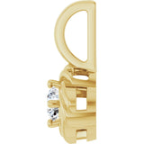 14K Gold Round Natural Diamond Knot Necklace or Pendant - Yellow Gold - view 3