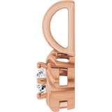 14K Gold Round Natural Diamond Knot Necklace or Pendant - Rose Gold - view 3