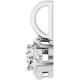 Platinum Round Natural Diamond Knot Necklace or Pendant - view 3