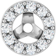 Platinum Natural Diamond Halo-Style Earring Jackets VI