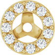 14K Gold Natural Diamond Halo-Style Earring Jackets XVIII - Yellow Gold
