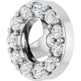 Platinum Natural Diamond Halo-Style Earring Jackets VI - view 2