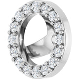 14K Gold Lab-Grown Diamond Halo-Style Earring Jackets IV - White Gold - view 2