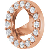 14K Gold Lab-Grown Diamond Halo-Style Earring Jackets IV - Rose Gold - view 2