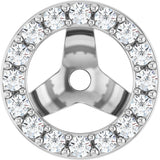 14K Gold Lab-Grown Diamond Halo-Style Earring Jackets IV - White Gold
