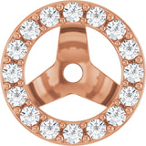 14K Gold Lab-Grown Diamond Halo-Style Earring Jackets IV - Rose Gold