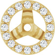 14K Gold Lab-Grown Diamond Halo-Style Earring Jackets IV - Yellow Gold