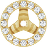 14K Gold Lab-Grown Diamond Halo-Style Earring Jackets IV - Yellow Gold