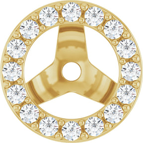 14K Gold Lab-Grown Diamond Halo-Style Earring Jackets IV - Yellow Gold