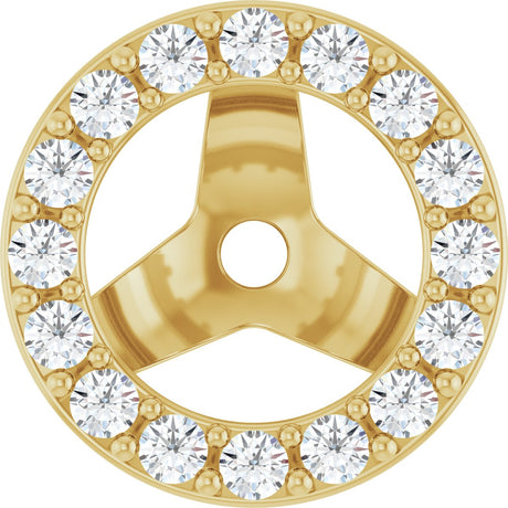 14K Gold Lab-Grown Diamond Halo-Style Earring Jackets IV - Yellow Gold