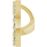 14K Gold Lab-Grown Diamond Halo-Style Earring Jackets IV - Yellow Gold - view 3