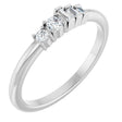 Platinum Natural Diamond Accented Stackable Ring