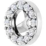 Platinum Natural Diamond Halo-Style Earring Jackets IX - view 2