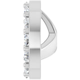 14K Gold Natural Diamond Halo-Style Earring Jackets No. 2 - White Gold - view 2