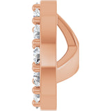 14K Gold Natural Diamond Halo-Style Earring Jackets No. 2 - Rose Gold - view 3