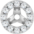 Platinum Natural Diamond Halo-Style Earring Jackets IX