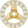 14K Gold Lab-Grown Diamond Halo-Style Earring Jackets VII - Yellow Gold