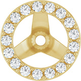 14K Gold Lab-Grown Diamond Halo-Style Earring Jackets VII - Yellow Gold